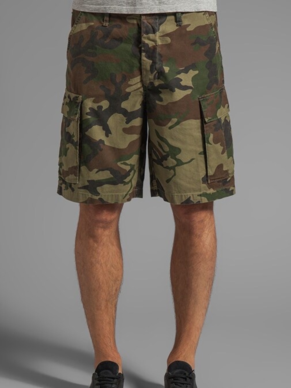 Obey Men's Woodland Camo Cargo Shorts - Green/Brown
